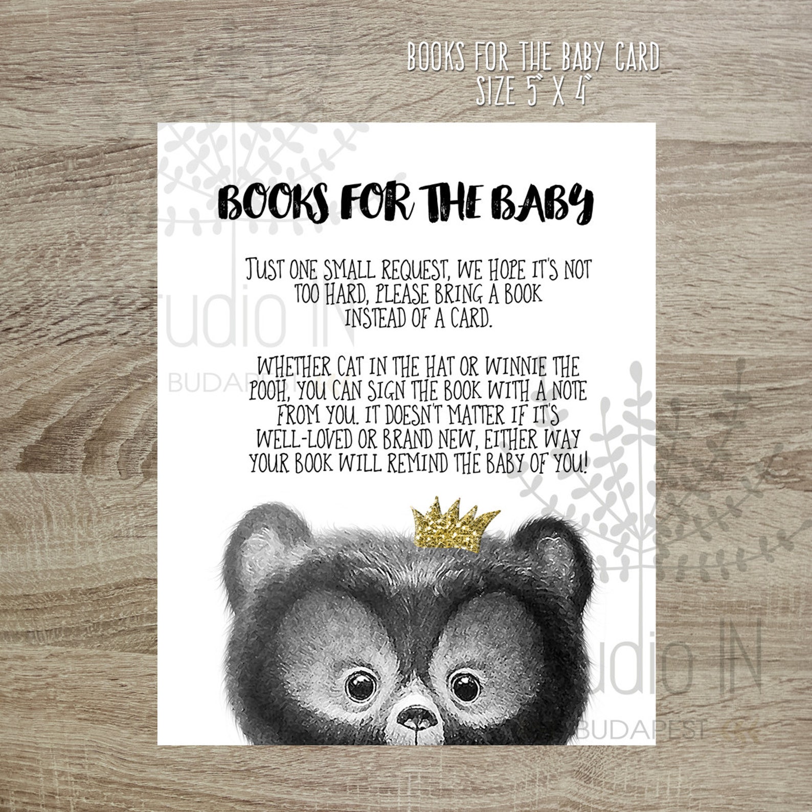 Baby Shower Book Instead of a Card Inserts With Bookplate Etsy