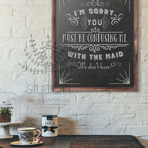 Kitchen chalkboard print, funny chalkboard printable, Dining Room Print, Funny Quote, CHALKBOARD Style Printable, chalkboard funny quote image 2