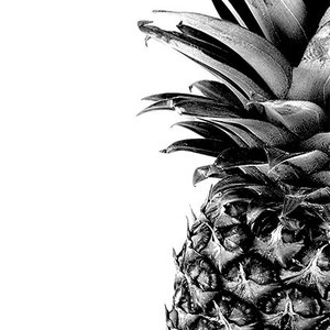 Pineapple Printable, Modern Art, Black and White Printable, Black Pineapple, Abstract Art Home ...