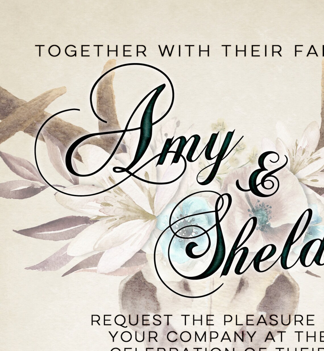 Rustic Wedding Invitation Printable Wedding Invitation - Etsy