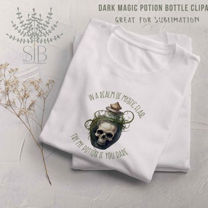 Potion Bottle, Witchcraft Dark Magic Potion Clipart for Halloween ...