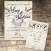 Rustic Wedding Invitation, Printable Wedding Invitation, Rustic Floral ...