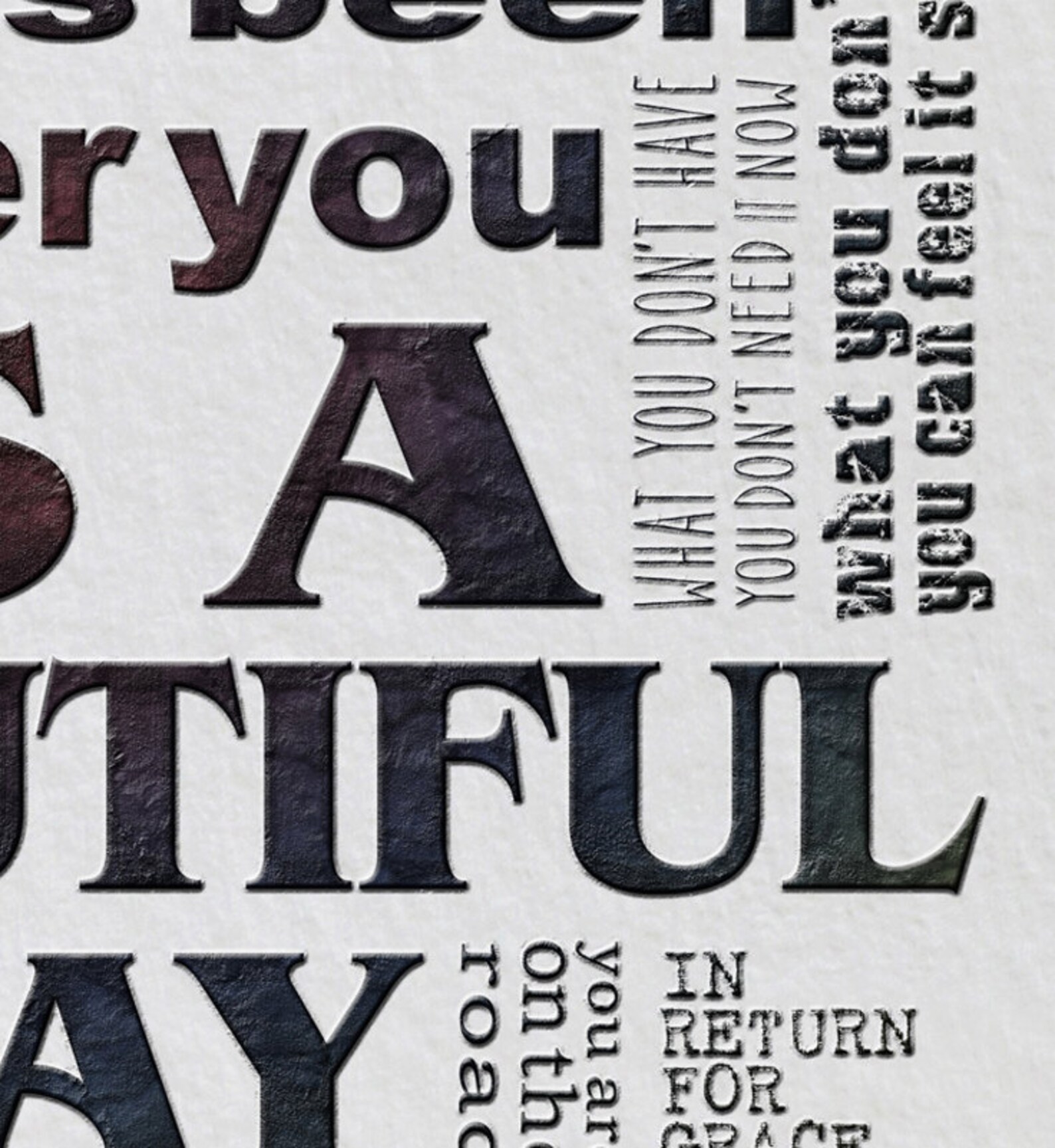 U2 BEAUTIFUL DAY Typography Wall Art U2 Lyrics Typography - Etsy