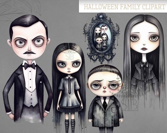 Halloween dark magic family PNG clipart