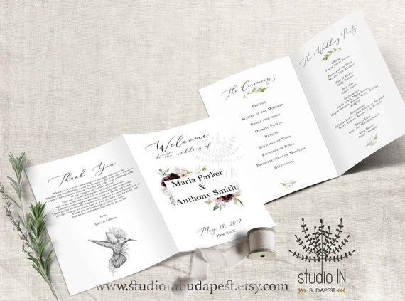 wedding program order of