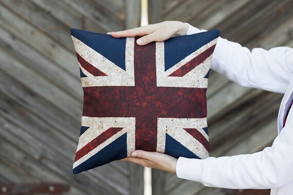 Union Jack British Flag Decorative Throw Pillow Case United Etsy