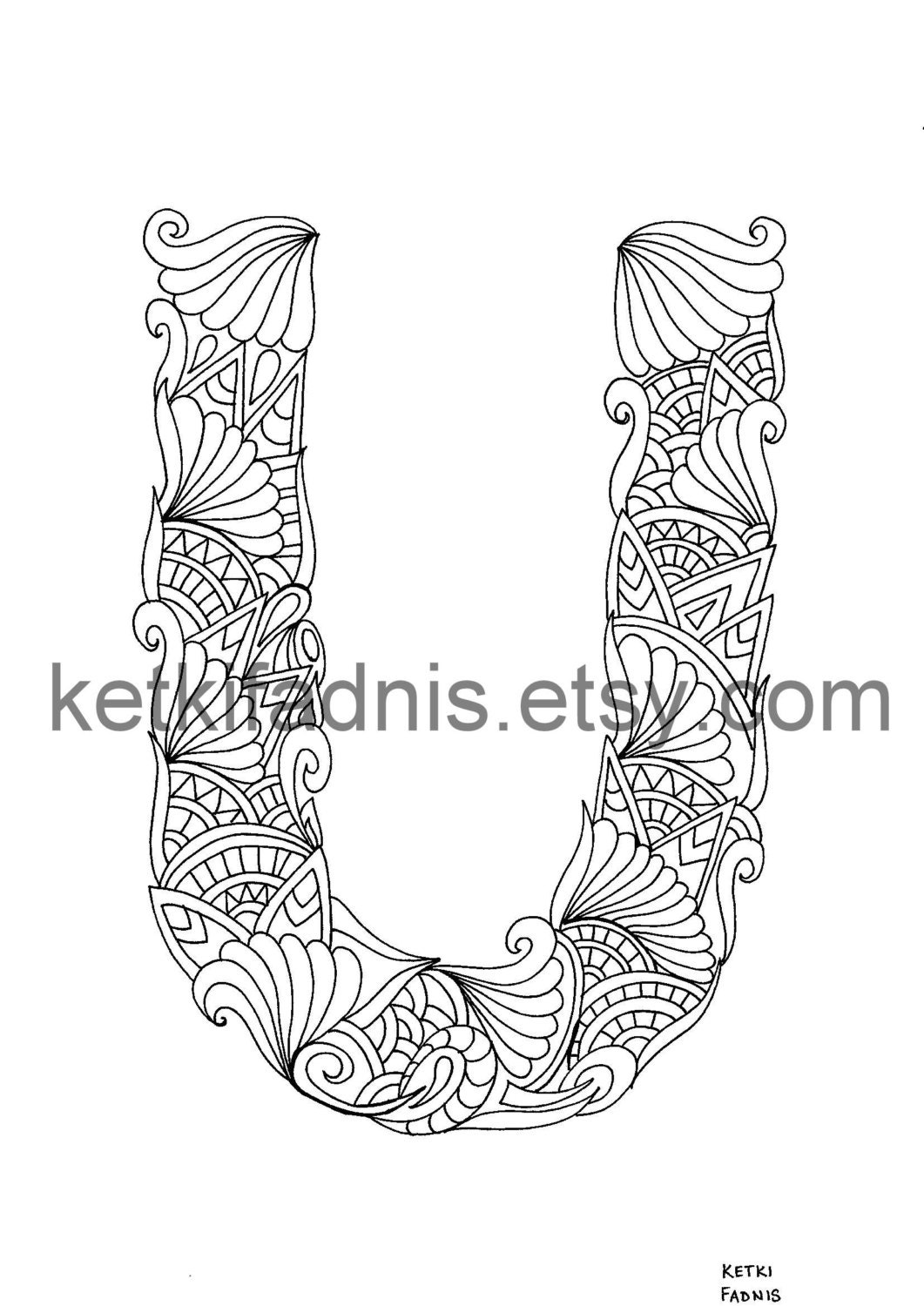 Alphabet Coloring Pages Coloring for Adults Printable - Etsy
