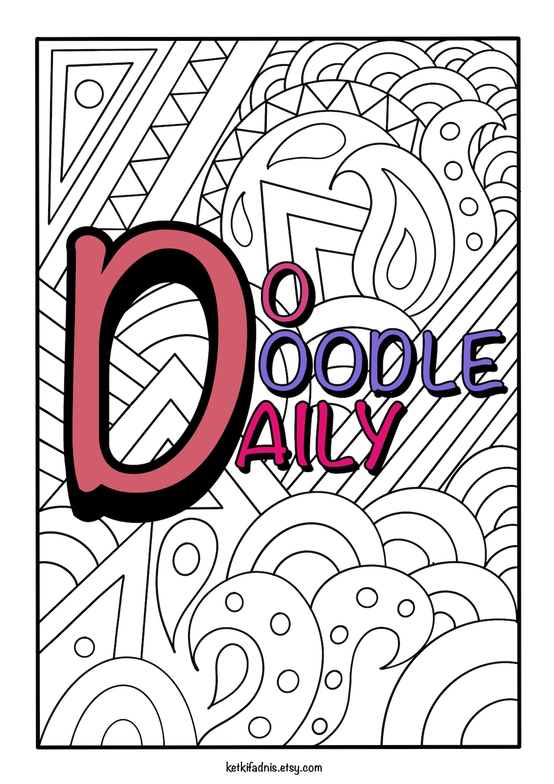 Do Doodle Daily PDF Digital Download Daily Prompts Etsy