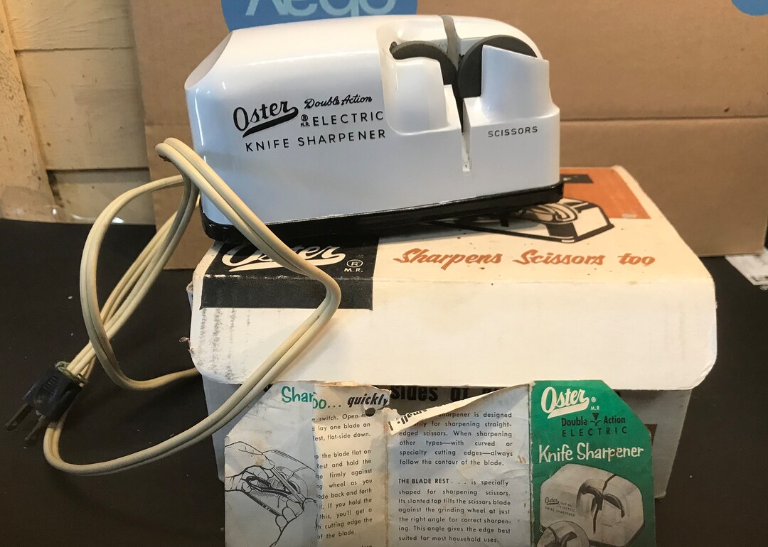 Vintage Oster Electric Knife & Scissor Sharpener Model 500S Etsy