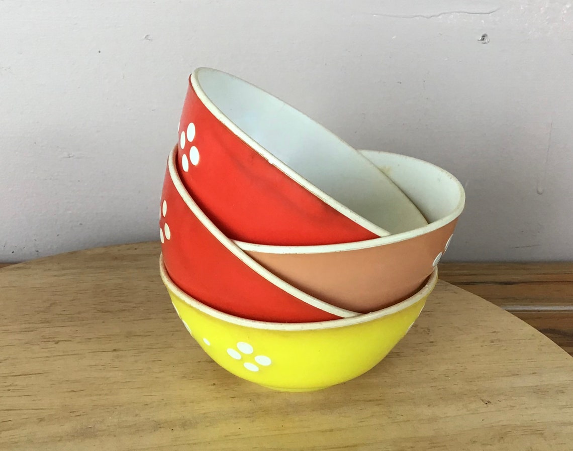 Vintage Plastic Toy Play Bowls Etsy