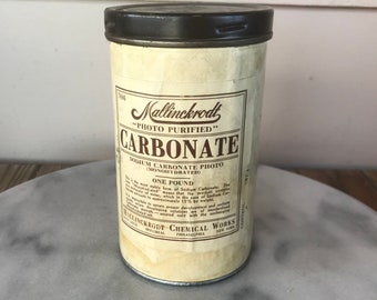 Vintage Mallinckrodt Chemical Works Cardboard Tin