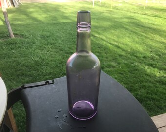 Antique Purple Liquor Whiskey Bottle 1 1/2 Pint