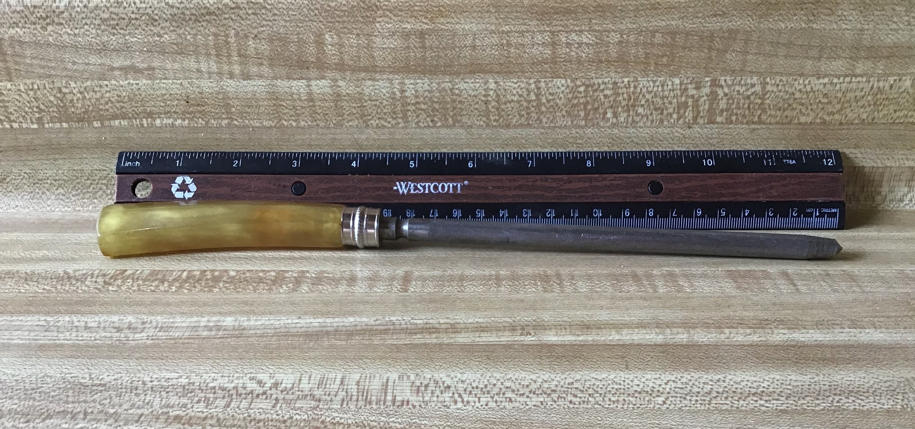 Vintage Knife Sharpener File Yellow / Gold Celluloid Handle Etsy