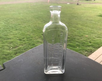 Vintage California Fig Syrup Co. Clear Owen’s Glass Bottle USA Apothecary