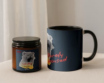 Funny Office Gift Set | Soy Candle & Two-Tone Mug
