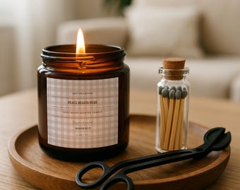 Scented Soy Candle Gift Set | Apothecary Candle with Wick Trimmer & Matches