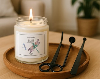 Bliss Soy Candle Gift Set | Dragonfly Label, Candle Care Kit