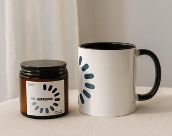 Desk Humor Mug & Soy Candle Gift Set | Office Coffee Break