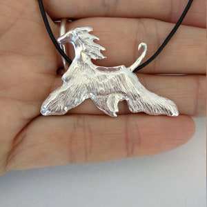 afghan hound pendant or brooch silver