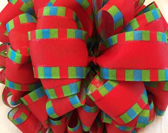 Giant Ribbon Christmas/Holiday Tree Topper Bows with Streamers- Large Selection