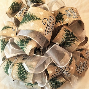 Giant Ribbon Christmas/ Holiday Tree Topper Bows with Streamers- Large Selection
