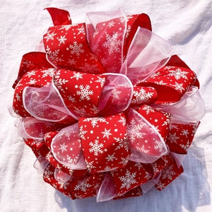 Giant Ribbon Christmas/ Holiday Tree Topper Bows with Streamers- Large Selection