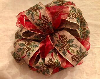 Giant Ribbon Christmas/Holiday Tree Topper Bows with Streamers- Large Selection