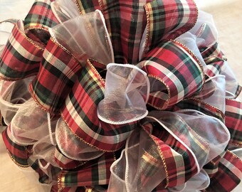 Giant Ribbon Christmas/ Holiday Tree Topper Bows with Streamers- Large Selection