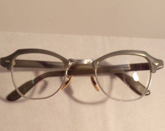 Vintage Gray Eye Glasses - Bausch & Lomb 1950's