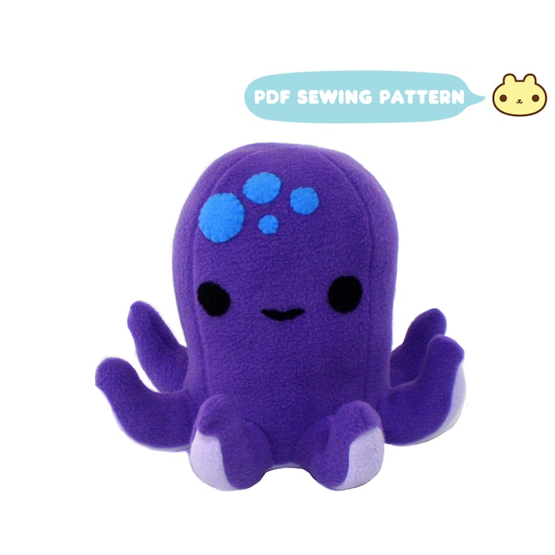 Animal Sewing Pattern Plush Octopus Sewing Pattern Plush Octopus pdf Octopus Toy PDF DIY Sewing Pattern PDF Pattern Octopus Plush Toy