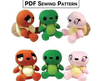Turtle Plush Toy Sewing Pattern - PDF