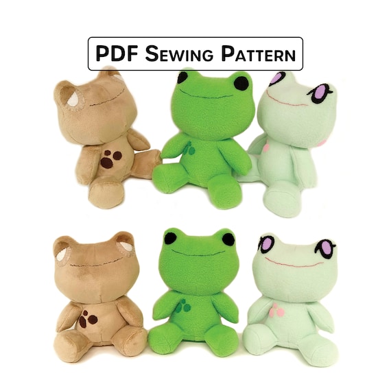 Frog Plush Sewing Pattern Instant Download Etsy