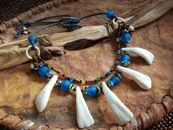 teeth beads necklace