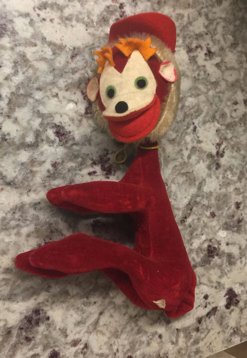 red monkey stuffed animal