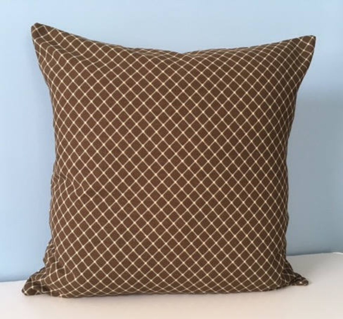 Brown throw pillow. Brown sofa pillow cover. 18x18 Chocolate Etsy