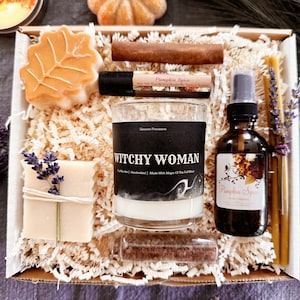 Witchy Woman Gift Box: Fall Self-Care with Soy Candle & Bath Salts