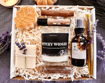 Witchy Woman Gift Box: Fall Self-Care with Soy Candle & Bath Salts