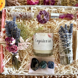 Capricorn Zodiac Crystal Set: Birthday Gift, Astrological Capricorn Stones, Self-Care Metaphysical Kit, Unique Birthday Gift