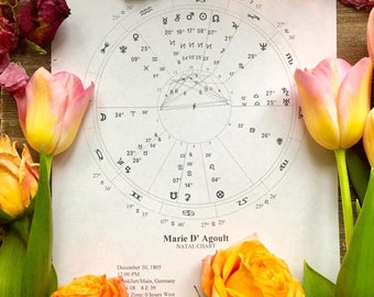 Complete Astrology Birth & Life Path Chart, Birh Chart, Astrology Chart, Birthday Gift, Birth Chart