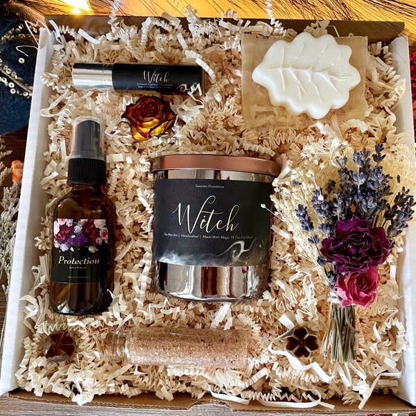 Witch Gift Box With Dried Floral Bundle, Fall Themed, Fall Vibes, Witchy Gift