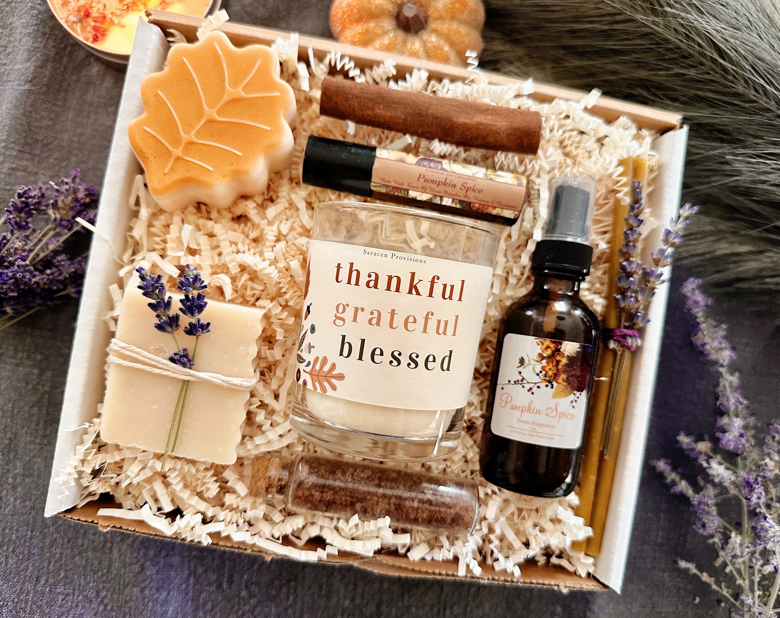 Grateful Thankful Blessed - Giving Thanks and Love Thanksgiving Basket ...