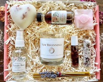 New Beginnings Floral Gift Box: Self-Care Spa Set
