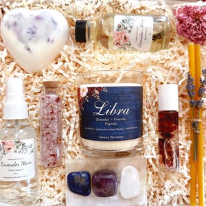 Libra Zodiac Crystal Gift Box: Astrology Spa Set