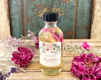 Sunshine Bath And Body Botanical Oil - Shower And Bath Oil, Gifts For Her - Spa Gifts, Moisturizing Oil Rose
