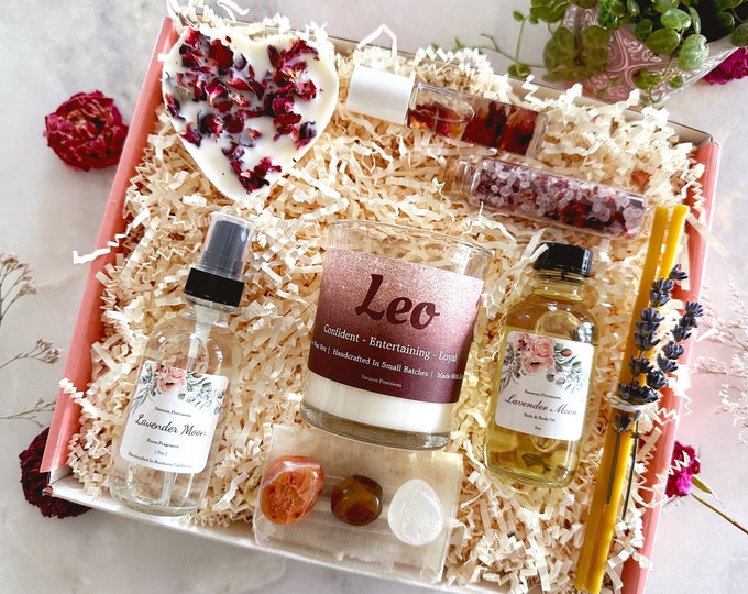 Leo Zodiac Gift Set: Personalized Astrology Spa Box