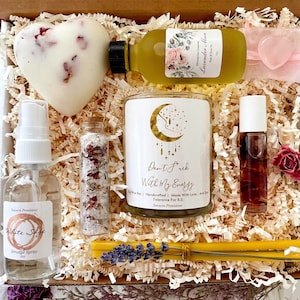 Don't F*ck With My Energy Empowerment Self-Care Spa Gift Box: Candle Set | Handcrafted Floral Beauty & Positivity Kit