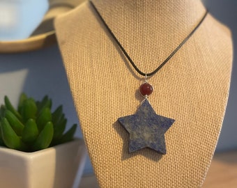Lapis star necklace