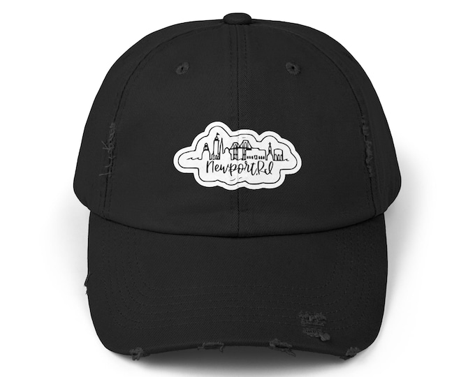 Featured listing image: Newport Skyline Drawing Distressed Hat