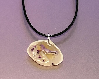 Resin Shell with Bird shell & flowers