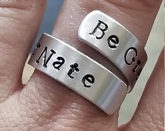 Be Great for Nate wrap aluminum ring